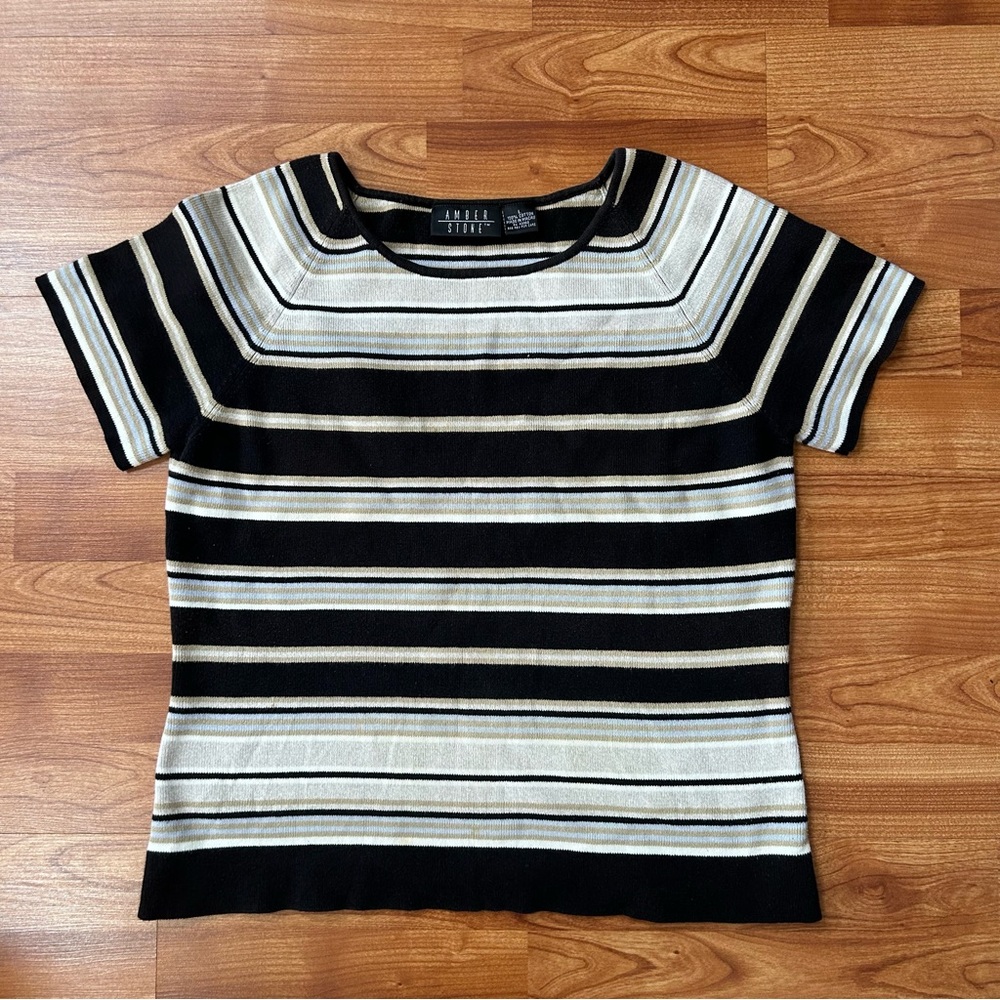 3/$20 Amber Stone 100% cotton knit sweater